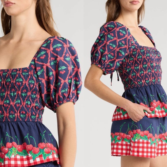 Damson Madder Allegra Puff Sleeve Blouse organic cotton - Picture 8 of 16